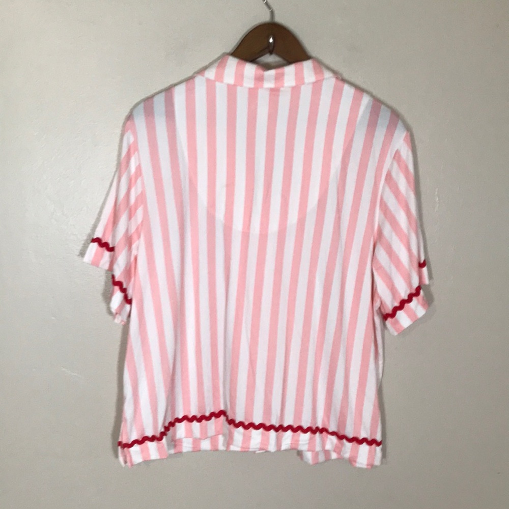 NEW Striped Pink and White Women's Pajama‎ Set - Picture 6 of 9